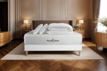 Pack lit complet 160x200 cm - Matelas + Sommier Blanc + 2 oreillers + Couette - Windsor