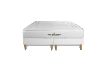 Ensemble Matelas Sommier 160x200 cm - 2 Sommiers Blanc - Nottingham