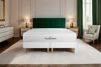 Ensemble Matelas Sommier 160x200 cm - 2 Sommiers Blanc - Lancaster