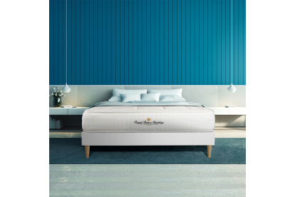 Ensemble Matelas Sommier 140x190 cm - Sommier Blanc (déjà monté) - Balmoral