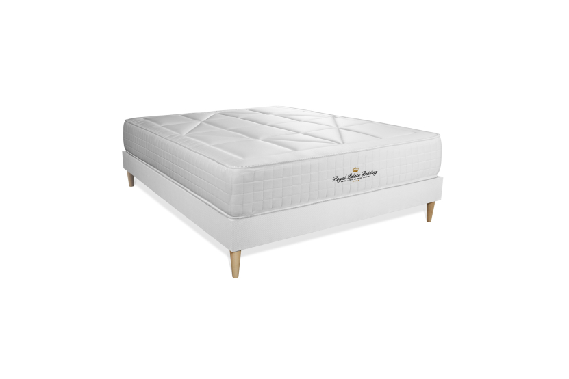 Ensemble Matelas Sommier 140x200 cm - Sommier Blanc (déjà monté) - Windsor