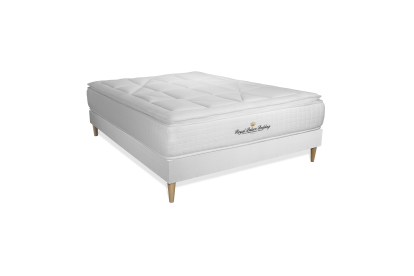Ensemble Matelas Sommier 140x190 cm - Sommier Blanc (en kit) - George V