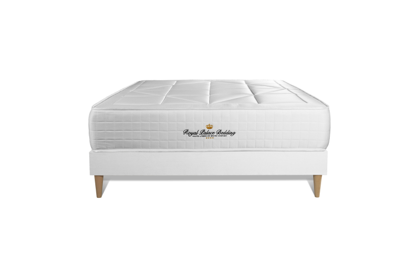 Ensemble Matelas Sommier 140x200 cm - Sommier Blanc (déjà monté) - Windsor