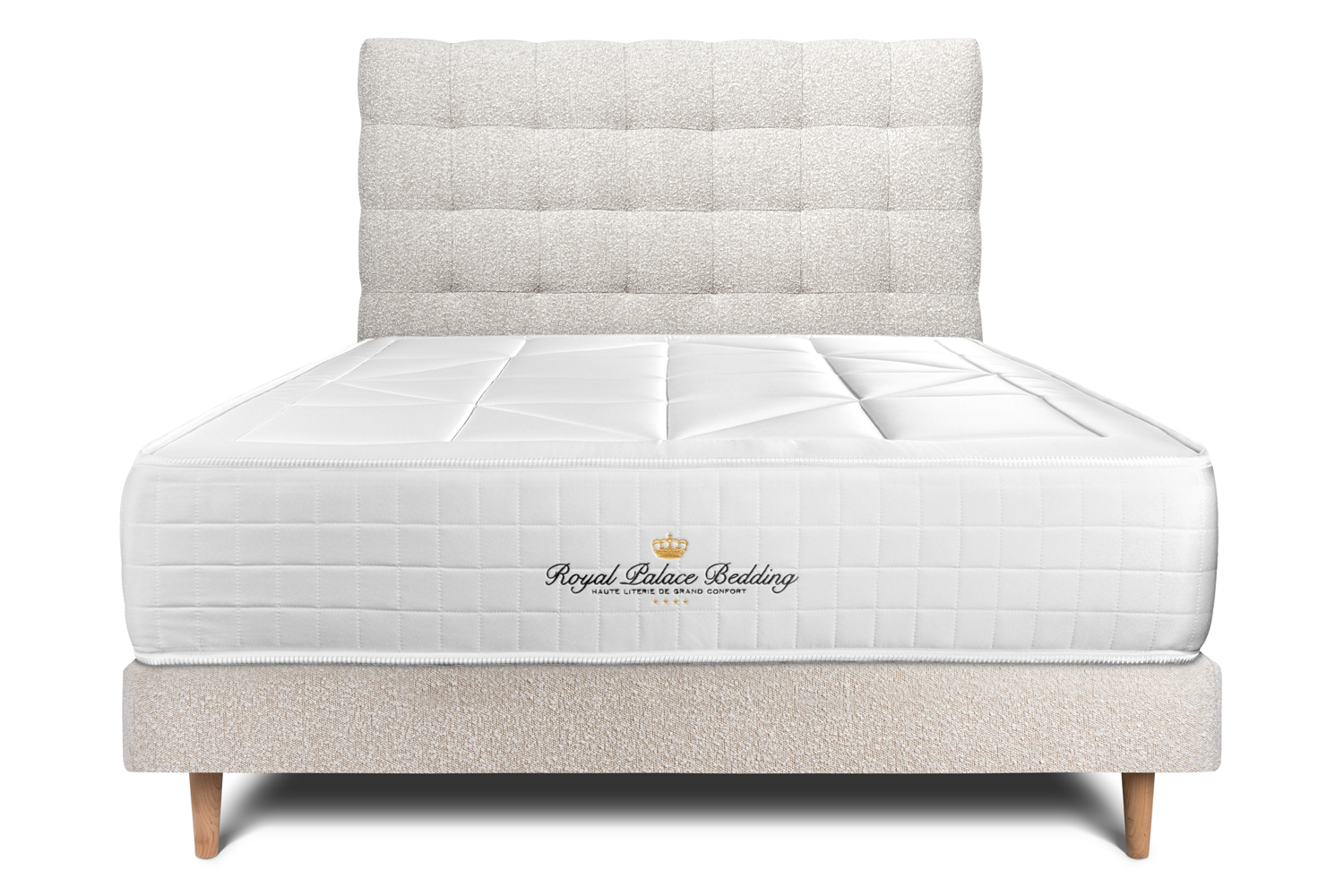 Lit Coffre 140x190 Cm Gris Clair Avec Tête De Lit + Sommier À Lattes Lit Coffre 140x190 Cm Gris Clair Avec Tête De Lit + Sommier À Lattes