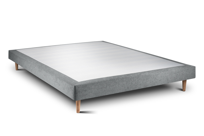 Ensemble Matelas Sommier 160x200 cm - Sommier Gris (déjà monté) - Windsor
