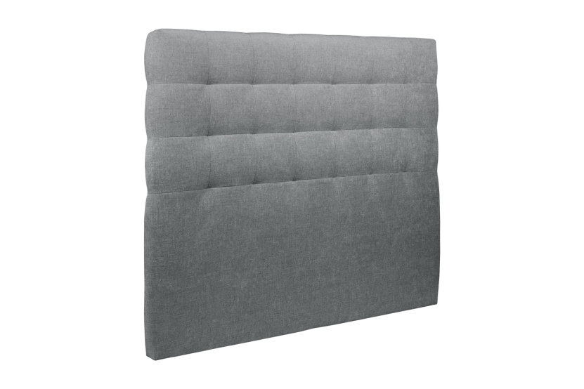 Lit 180x200 avec Sommier et Matelas - 2 Sommiers Gris + Tête de lit Capitonnée - Windsor