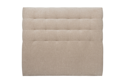 Tête de lit 150 cm Capitonnée - Tissu Toile Natté Beige Brun