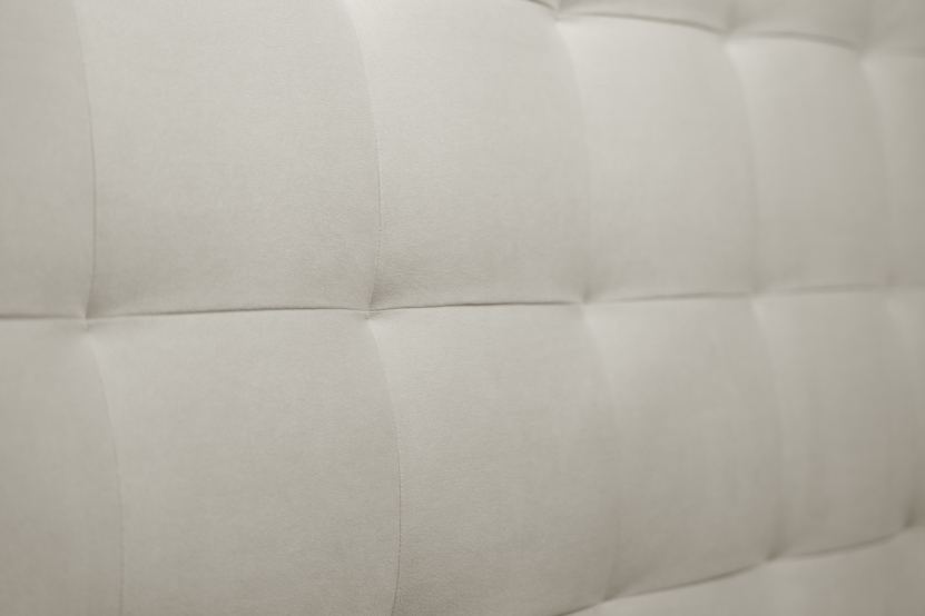 Tête de lit 140 cm Capitonnée - Tissu Velours Taupe