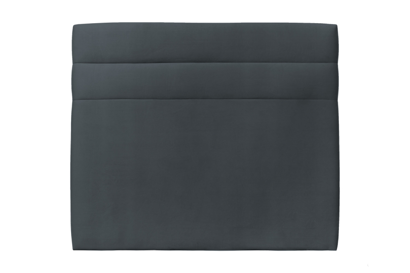 Tête de lit 160 cm Lignes - Tissu Velours Gris Anthracite