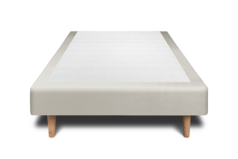 Sommier Tapissier 80x200 cm (déjà monté) - Velours - Taupe