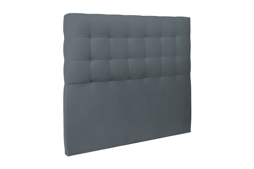 Tête de lit 200 cm Capitonnée - Tissu Velours Gris Anthracite