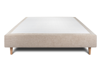Sommier Tapissier 140x200 cm - H35 cm - Toile nattée - Beige brun