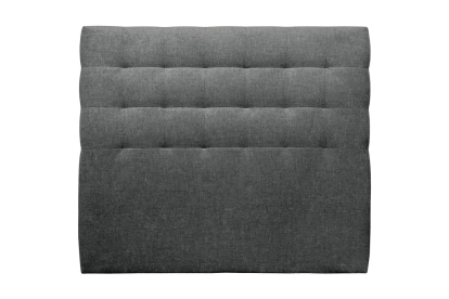 Tête de lit 150 cm Capitonnée - Tissu Toile Natté Gris Anthracite