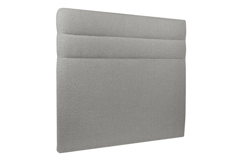 Tête de lit 160 cm Lignes - Tissu Bouclette Gris