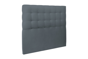 Tête de lit 180 cm Capitonnée - Tissu Velours Gris Anthracite