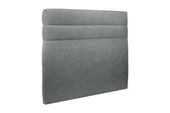 Tête de lit 140 cm Lignes - Tissu Toile Natté Gris Anthracite