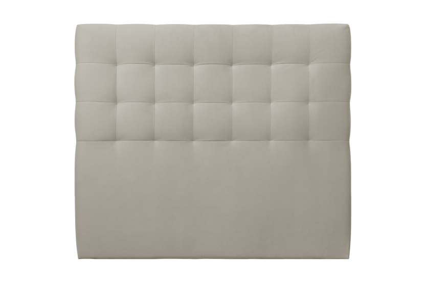 Tête de lit 200 cm Capitonnée - Tissu Velours Taupe