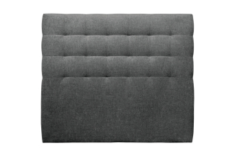 Tête de lit 160 cm Capitonnée - Tissu Toile Natté Gris Anthracite