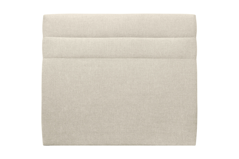 Tête de lit 140 cm Lignes - Tissu Toile Natté Beige Clair