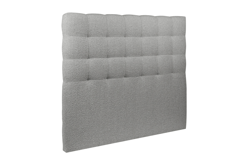 Tête de lit 150 cm Capitonnée - Tissu Bouclette Gris