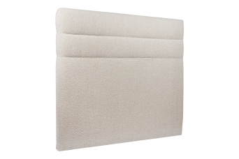 Tête de lit 200 cm Lignes - Tissu Bouclette Beige Clair
