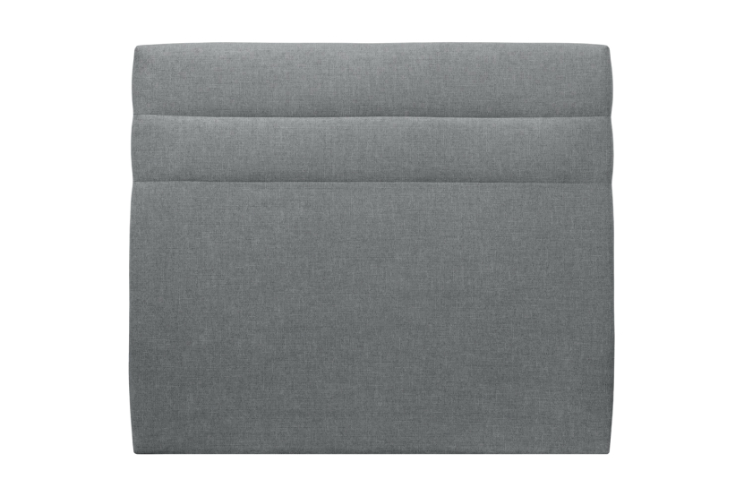 Tête de lit 135 cm Lignes - Tissu Toile Natté Gris Anthracite