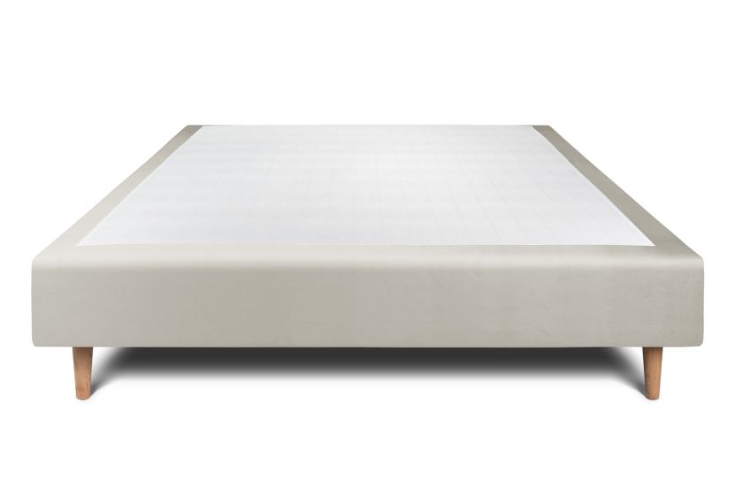 Sommier Tapissier 150x200 cm (déjà monté) - Velours - Taupe