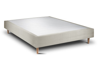 Sommier Tapissier 150x190 cm (déjà monté) - Velours - Taupe