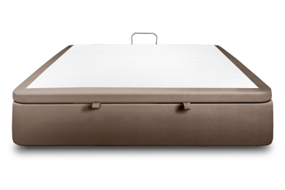 Sommier Coffre 200x200 cm - Velours - Taupe