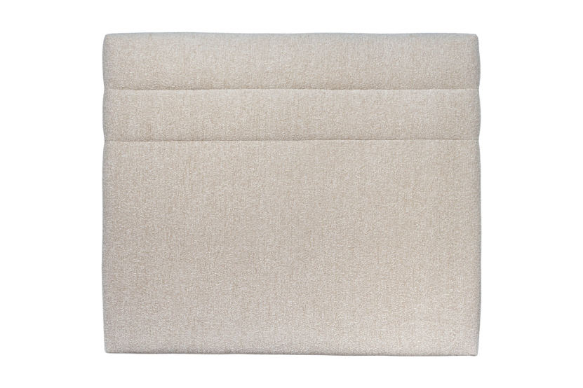 Tête de lit 150 cm Lignes - Tissu Bouclette Beige Clair