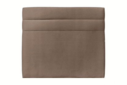 Tête de lit 135 cm Lignes - Tissu Velours Taupe