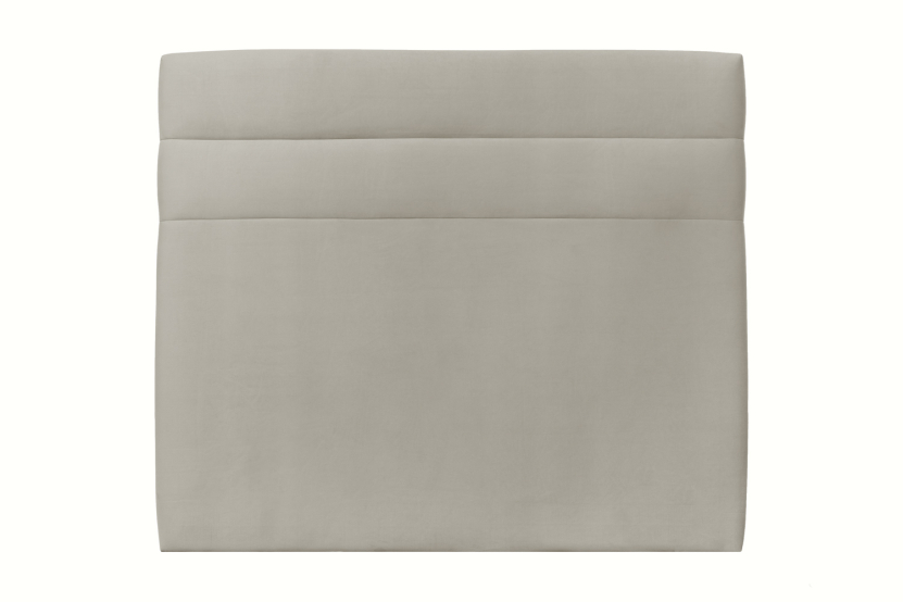 Tête de lit 135 cm Lignes - Tissu Velours Taupe