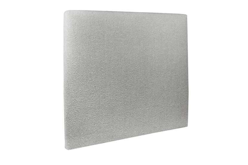Tête de lit 135 cm Tapissée - Tissu Bouclette Gris