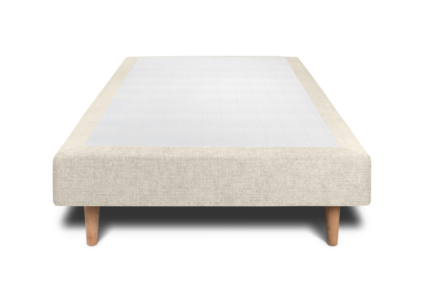 Sommier Tapissier 90x190 cm (déjà monté) - Toile Nattée - Beige Clair