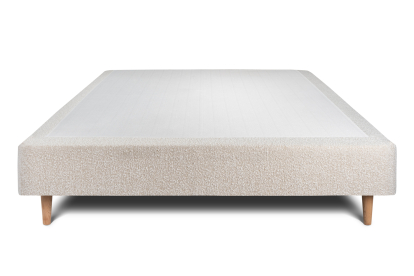 Sommier Tapissier 150x200 cm - H35 cm - Bouclette - Beige clair