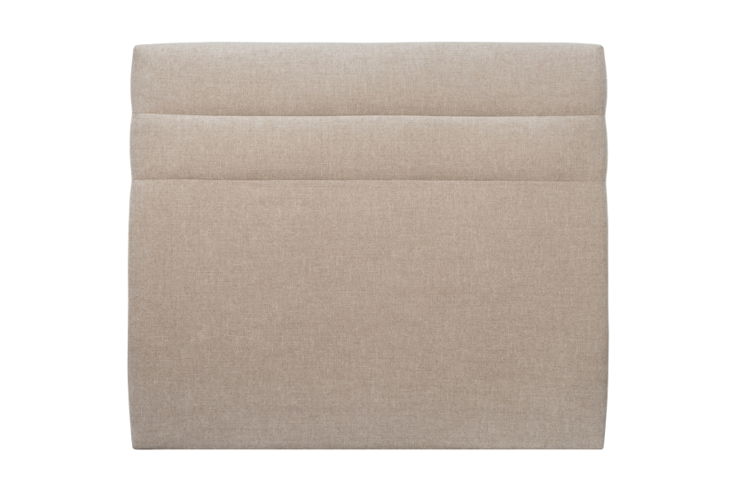 Tête de lit 160 cm Lignes - Tissu Toile Natté Beige Brun