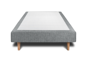 Sommier Tapissier 100x200 cm (déjà monté) - Toile Nattée - Gris Anthracite