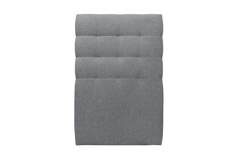 Lit 90x190 avec Sommier et Matelas  - Sommier Gris + Tête de lit Capitonnée - Windsor