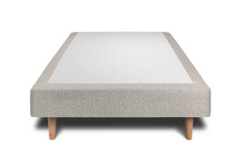 Sommier Tapissier 100x200 cm (déjà monté) - Bouclette - Gris