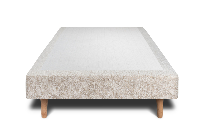Ensemble Matelas Sommier 90x190 cm - Sommier Beige Clair (déjà monté) - Windsor