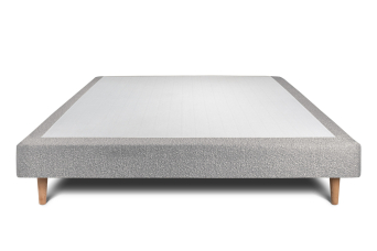 Sommier Tapissier 135x190 cm - Bouclette - Gris