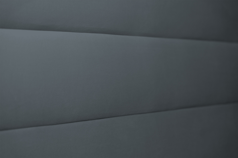 Tête de lit 90 cm Lignes - Tissu Velours Gris Anthracite