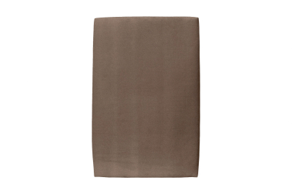 Lit 90x200 cm - Sommier à lattes H29 cm + tête de lit tapissée - Tissu Velours Taupe