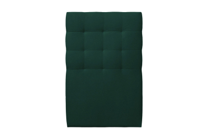 Lit 90x190 cm - Sommier tapissier H35 cm + tête de lit capitonnée - Tissu Velours Vert
