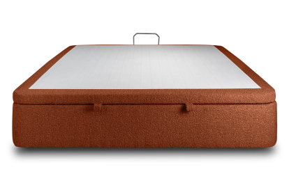 Sommier Coffre 140x200 cm - Bouclette - Terracotta