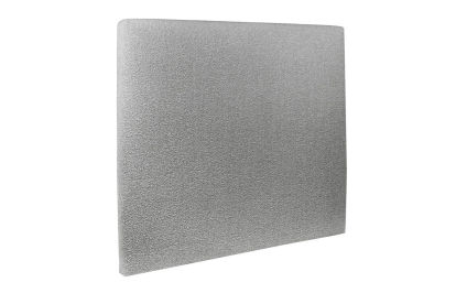 Lit 2x 80x200 cm - Sommier tapissier H35 cm + tête de lit tapissée - Tissu Bouclette Gris