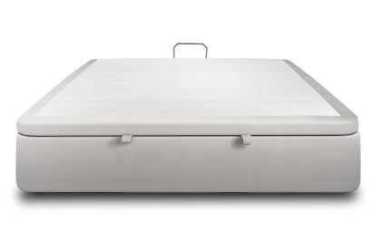 Sommier Coffre 140x200 cm - Velours - Gris clair