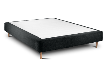 Sommier Tapissier 140x200 cm - H35 cm - Bouclette - Noir