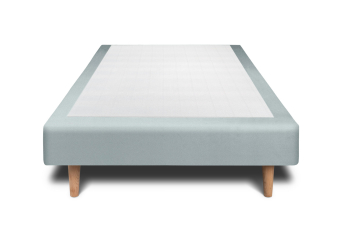 Sommier Tapissier 80x200 cm - H29 cm - Velours - Gris bleuté