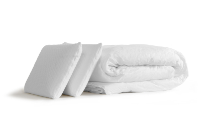 Pack lit complet 140x190 cm - Matelas + Sommier Noir + 2 oreillers + Couette - Windsor